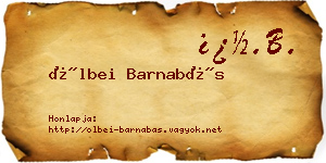 Ölbei Barnabás névjegykártya